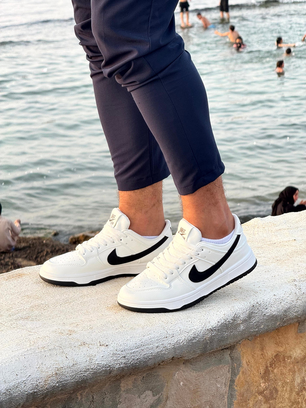 nike air force low white/black