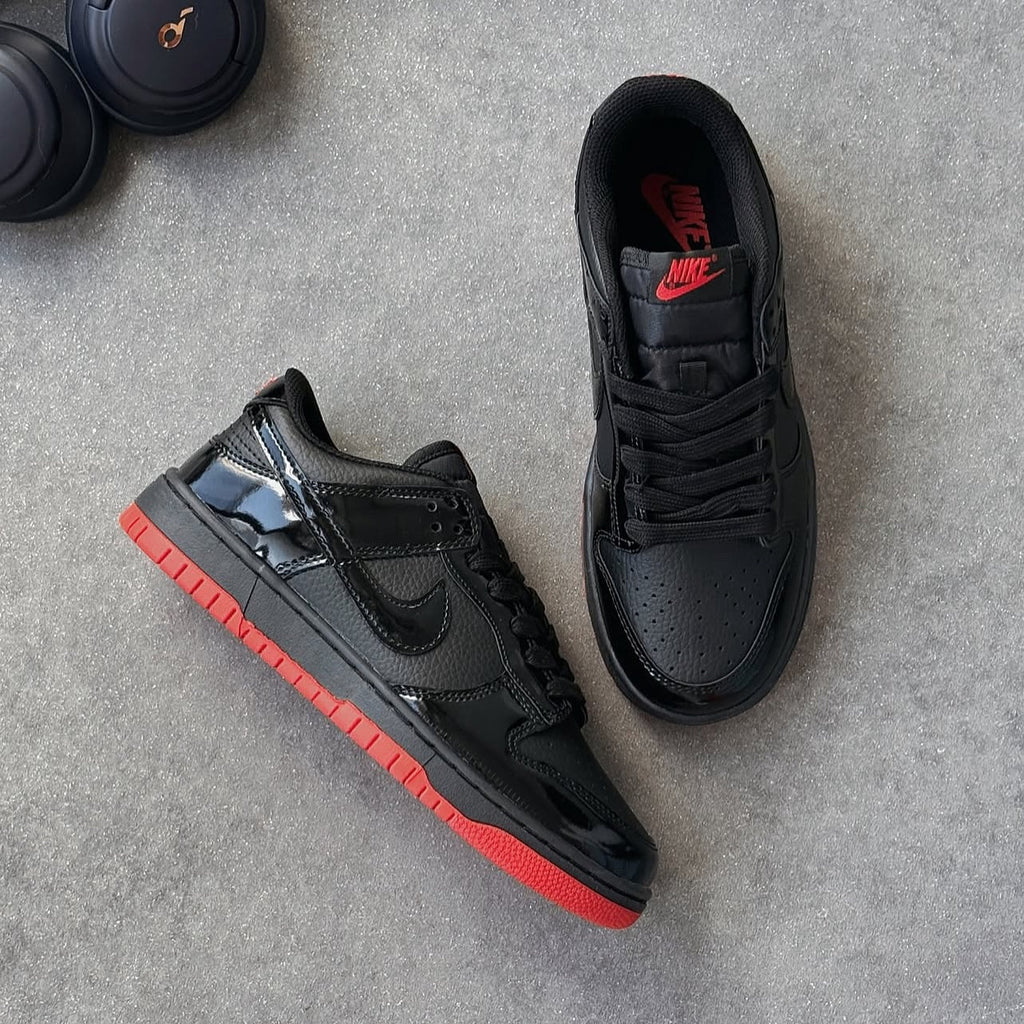 Nike Dunk Low Black & Red – Bold Contrast, Classic Attitude